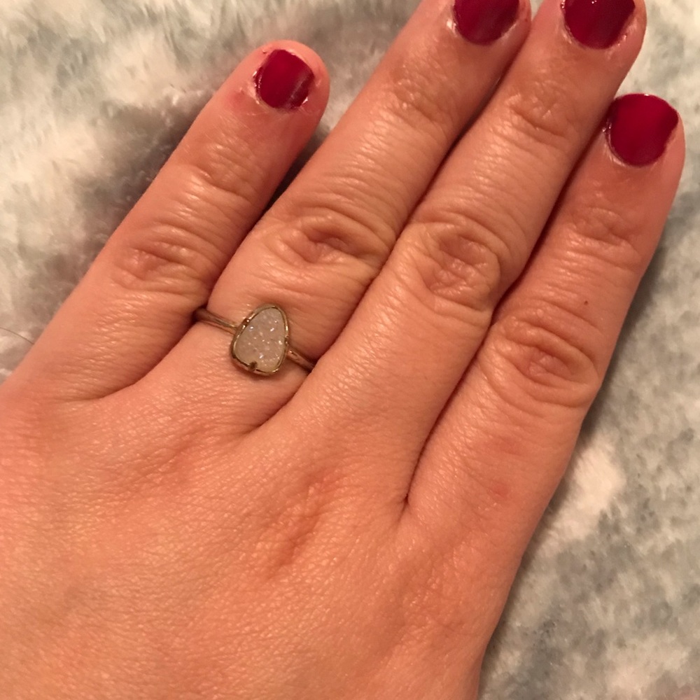Kendra scott Iridescent Drusy stone ring.